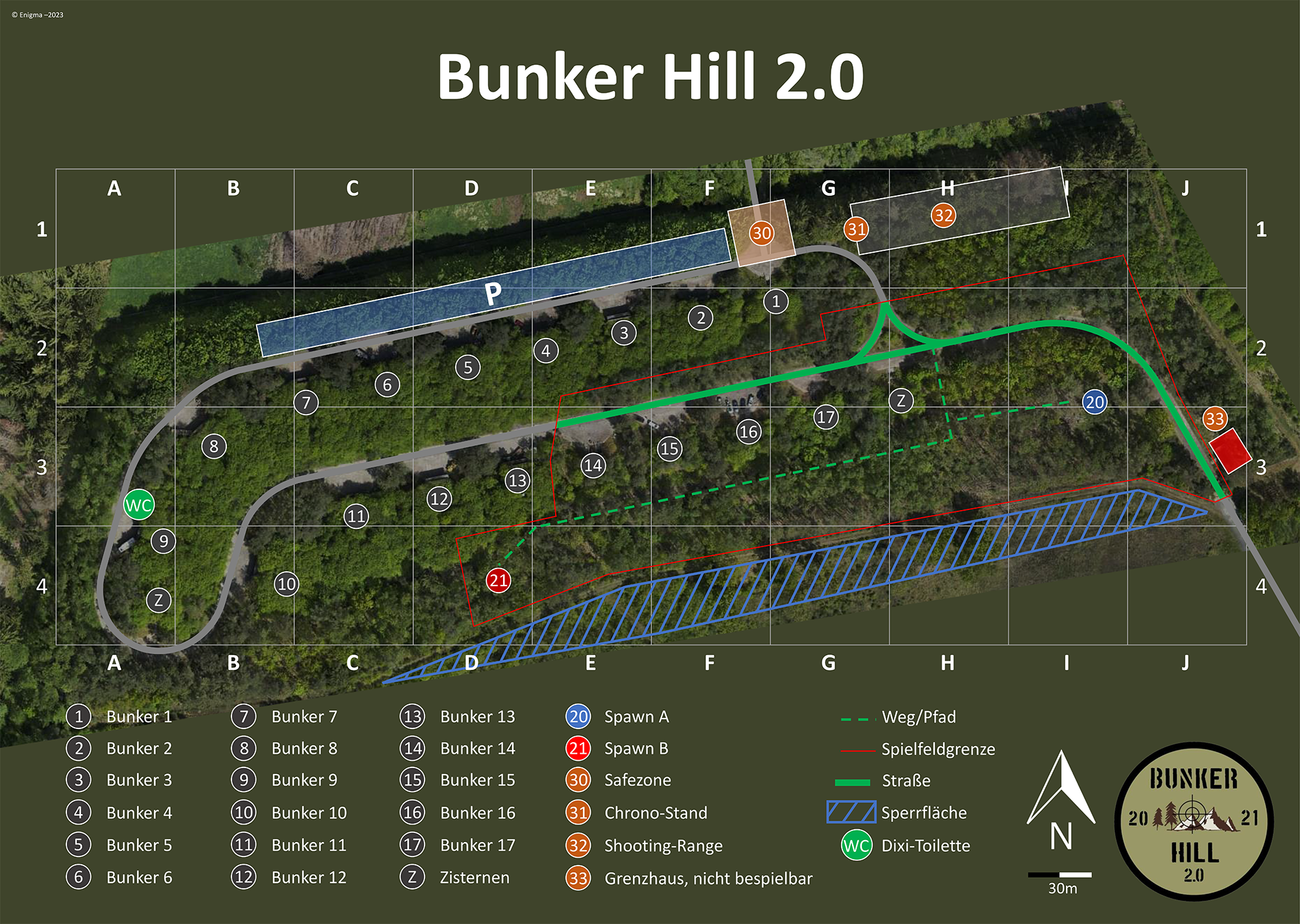 Bunker Hill Karte